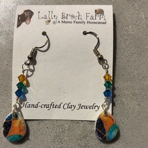 Hand-crafted clay earrings